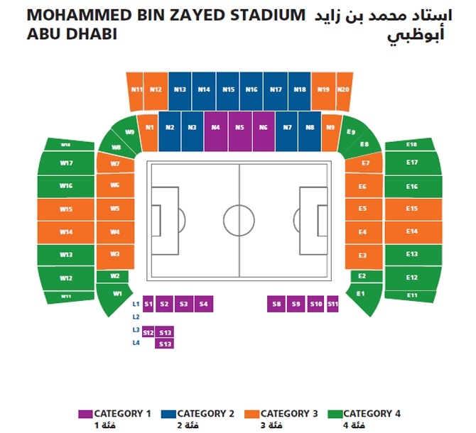 Stade Mohammed-Bin-Zayed, Abou Dabi, Emirats Arabes Unis