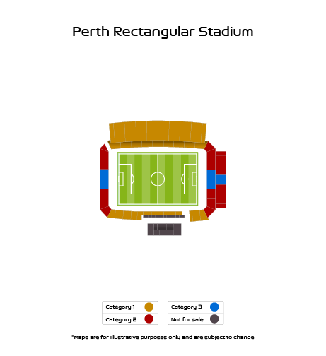 Estadio rectangular de Perth, Australia