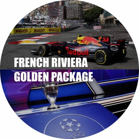 Goldenes Paket an der französischen Riviera