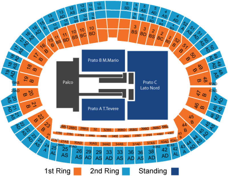 Concerts Stadio Olimpico, Rome, Italie
